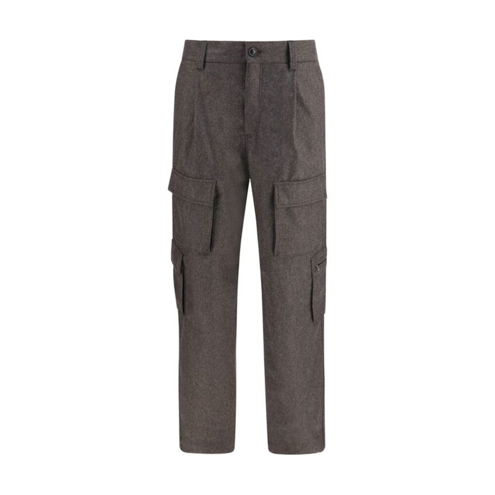 Brunello Cucinelli Men Virgin Wool Flannel Cargo Pants